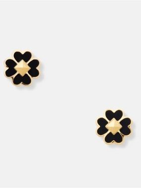 NWT! ♠️ Gorgeous Kate Spade Stud earrings in black and gold spades